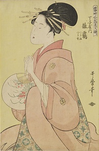 當時全盛美人揃・丁字屋内雛鶴、つる治、つる野 とうじぜんせいびじんぞろい　ちょうじやうちひなづる