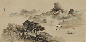 山水図軸 さんすいずじく