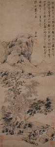 秋色山水図
