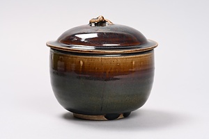 紫褐釉合子