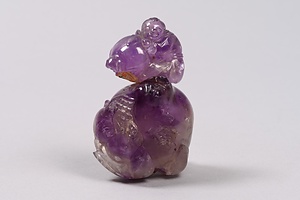 紫水晶石榴童子形水滴