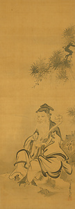 松下寿老・雪中竹梅図