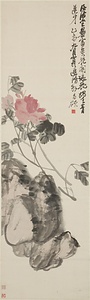 牡丹図軸