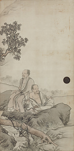 山水人物図襖 さんすいじんぶつずふすま