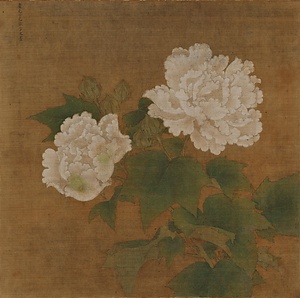 紅白芙蓉図 