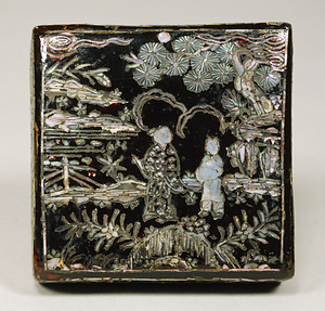 人物螺鈿印箱 じんぶつらでんいんばこ