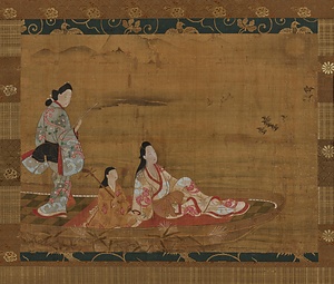 婦女舟遊之図