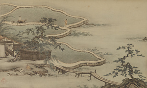 元信／田家図