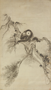 牧渓／觀音猿鶴図 