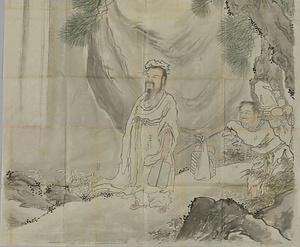 呉小僊／樹下人物図 