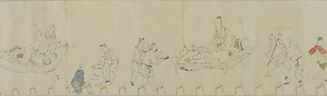 唐寅／飲中八仙図 