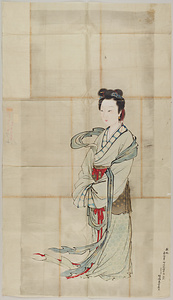 章憧／美人臨水図