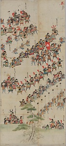 筆者不詳／武田信玄出陣屏風絵 