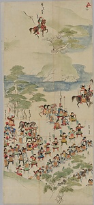 筆者不詳／武田信玄出陣屏風絵 
