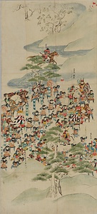 筆者不詳／武田信玄出陣屏風絵 