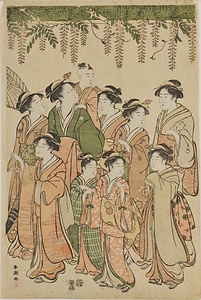 藤棚下美人行列