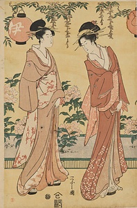藤棚下の美人
