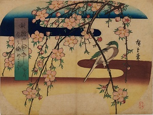 桃花に小禽