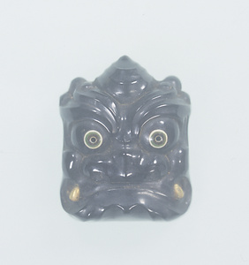 鬼面木彫根付