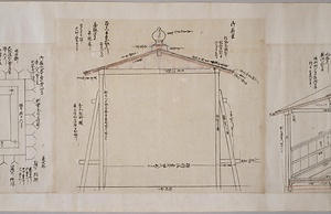 文化十四丑年上野慈徳院様御廟向御普請建絵図面《江戸上野慈徳院霊屋図》 えどうえのじとくいんれいおくず