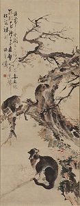 猫図軸 ねこずじく