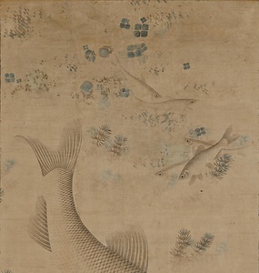 藻魚図軸 そうぎょずじく