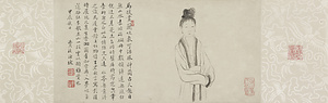 秦淮水榭図巻