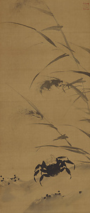 牧渓／芦ニ蟹図 