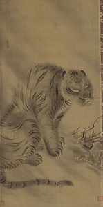 牧渓／虎図 