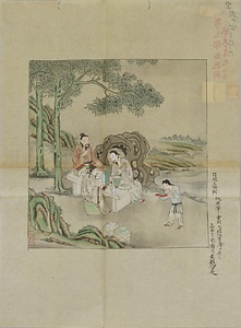 仇英／琴棋書画図 