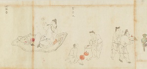 唐寅／飲中八仙図 