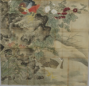 呂紀／芙蓉錦鶏図 