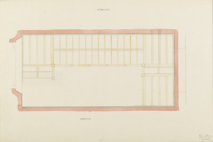 [上野博物館 翼屋階段室1階床伏]