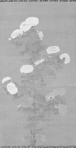 白菊図軸