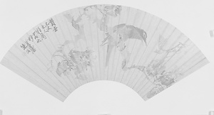 花鳥図扇面