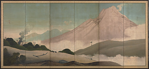浅間山図屏風