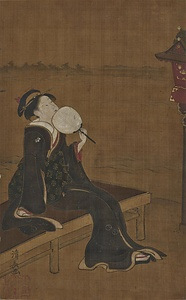 夕涼み美人