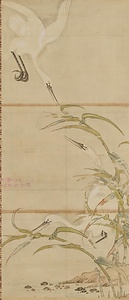 徐熈／芦鷺図 