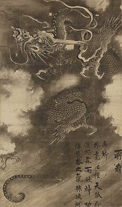 牧渓／龍虎図