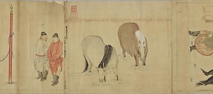 趙子昂／人馬図 