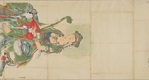 張思恭／釈迦文殊普賢図 