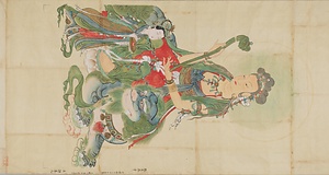 張思恭／釈迦文殊普賢図 