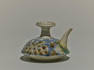 カラカラ （色絵線刻格子文水注） からから いろえせんこくこうしもんすいちゅう