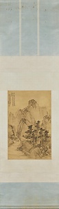 種樹焚香図軸