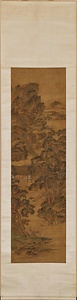 擬趙孟頫桃花書屋図軸