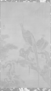 山鳥図軸
