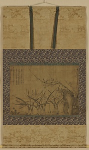 梅花水仙図軸