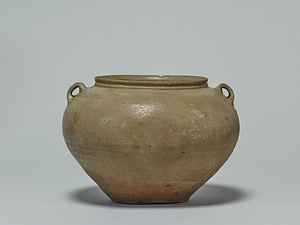 青磁双耳壺