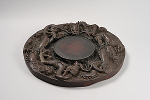 端渓石双竜硯