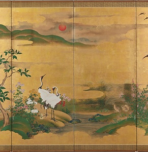 十二ヶ月花鳥図屏風 じゅうにかげつかちょうずびょうぶ
